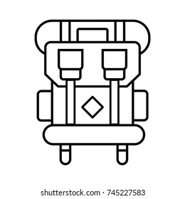 Bag icon vector design adventure holiday hiking illustration
