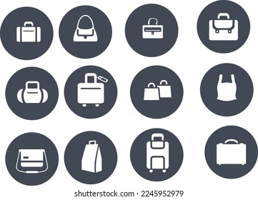 bag icon vector design set icon package