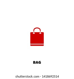 bag icon. bag vector design. sign design. red color