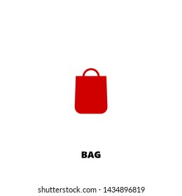 bag icon. bag vector design. sign design. red color