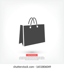 icono de bolsa. Vector Eps 10.paquete de diseño plano ecológico. paquete de moda