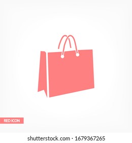 icono de bolsa. Vector Eps 10.paquete de diseño plano ecológico. paquete de moda