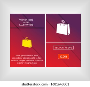 bag icon. Vector Eps 10 .package Flat Design supermarket eco. fashion packet
