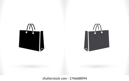  Taschensymbol Vector Eps 10 .package Flat Design Supermarkt eco.  Modepaket