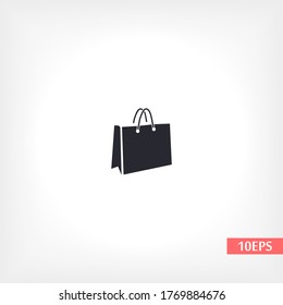  icono de bolsa. Vector Eps 10.paquete Plano Diseño Plano Ecomercado.  paquete de moda