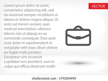 icono de bolsa. Vector Eps 10. Diseño plano Lorem Ipsum 