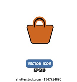 bag icon, bag vector. eps10