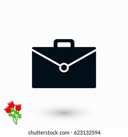Bag icon vector, flat design best vector icon