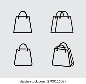 Ilustración de estilo plano de Vector de icono de bolsa