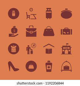 bag icon. bag vector icons set lesson begining, school book bag, sun oil and school