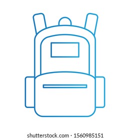 Bag Icon, Vector Illustration, Education Colour Outline