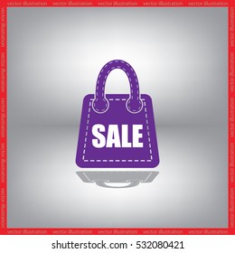 bag icon vector illustration eps10. Isolated badge for website or app 