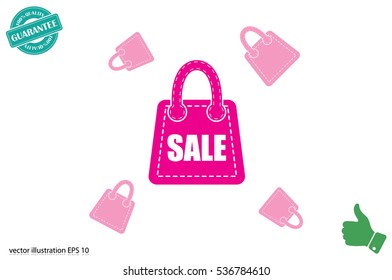 bag icon vector illustration eps10. Isolated badge for website or app .