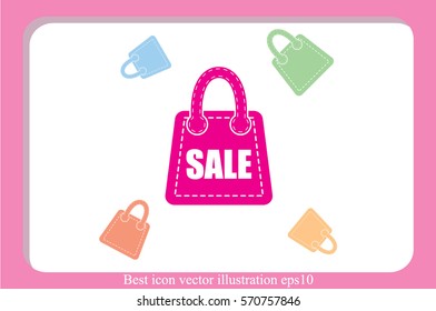 bag icon vector illustration eps10. Isolated badge for website or app .