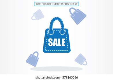 bag icon vector illustration eps10. Isolated badge for website or app.