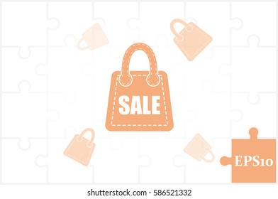 bag icon vector illustration eps10. Isolated badge for website or app .