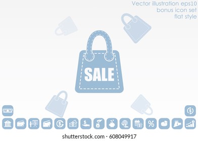 bag icon vector illustration eps10. Isolated badge for website or app .