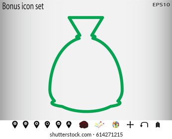 bag, icon, vector illustration eps10