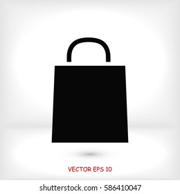 bag icon, vector illustration. Flat design eps 10