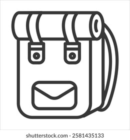 Bag Icon Vector Illustration Outline