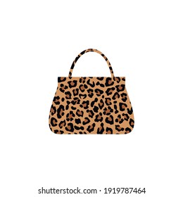 
bag icon vector illustration for printing clothes, fabric, paper. Leopard spots