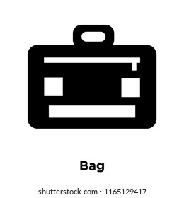 Bag icon vector isolated on white background, Bag transparent sign , black symbols