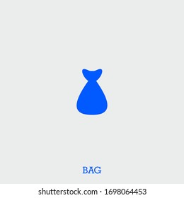 bag icon. bag vector on gray background