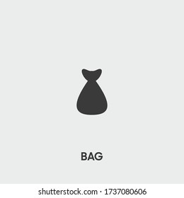 bag icon. bag vector on gray background