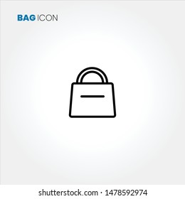 Bag icon vector on white background