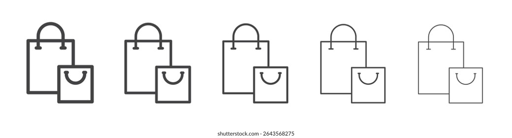 Bag Icon vector outline set illustration sign