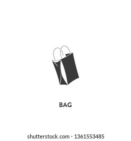 bag icon vector. bag sign on white background. bag icon for web and app