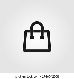 Bag icon vector. Simple shopping bag sign