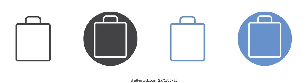 Bag icon vector symbol outline sign