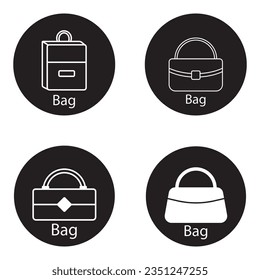 bag icon vector template illustration logo design