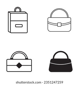 diseño del logotipo de la ilustración de la plantilla del vector de icono de bolsa