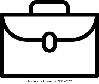 bag icon with white background.briefcase use for business.easy to carry.portfolio use for school and office.thin line icon 
