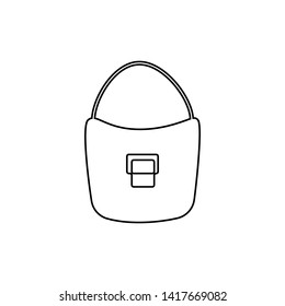 Bag icon. Woman fashion sign