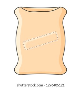 Bag icon. You can add an inscription to your taste in a special field. Vector on white background