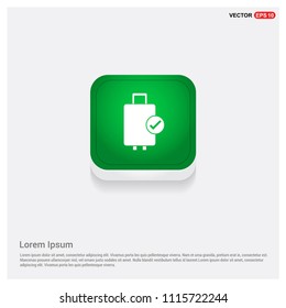Bag iconGreen Web Button - Free vector icon