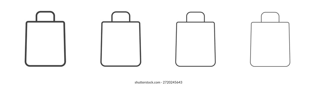 Ícones de bolsa para design gráfico e web.