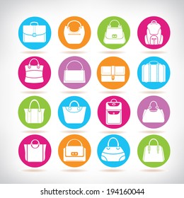 bag icons set