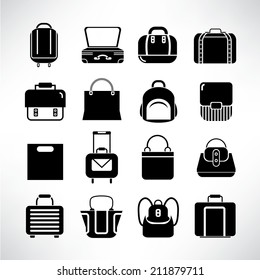 bag icons set