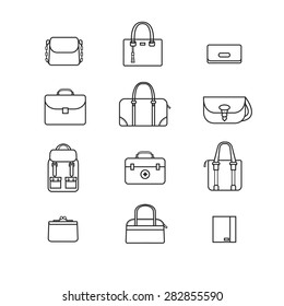 Bag icons set