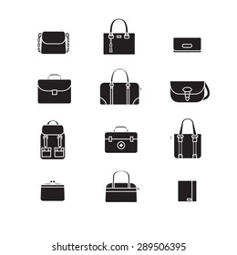 Bag icons set.