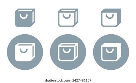 Bag icons set. Shopping and store symbol. Shopping cart in an online store.