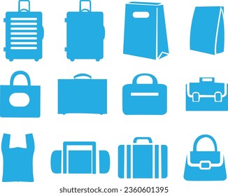 Iconos de la bolsa de juego conjunto de imágenes vectoriales