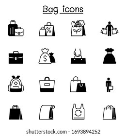 Bag icons set vector illustration graphic design