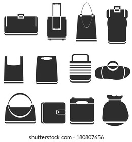 Bag icons set.Vector