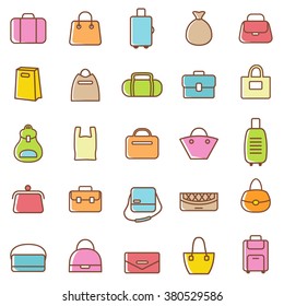 Bag icons set.Vector
