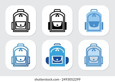 Taschensymbole mit verschiedenen Designstilen